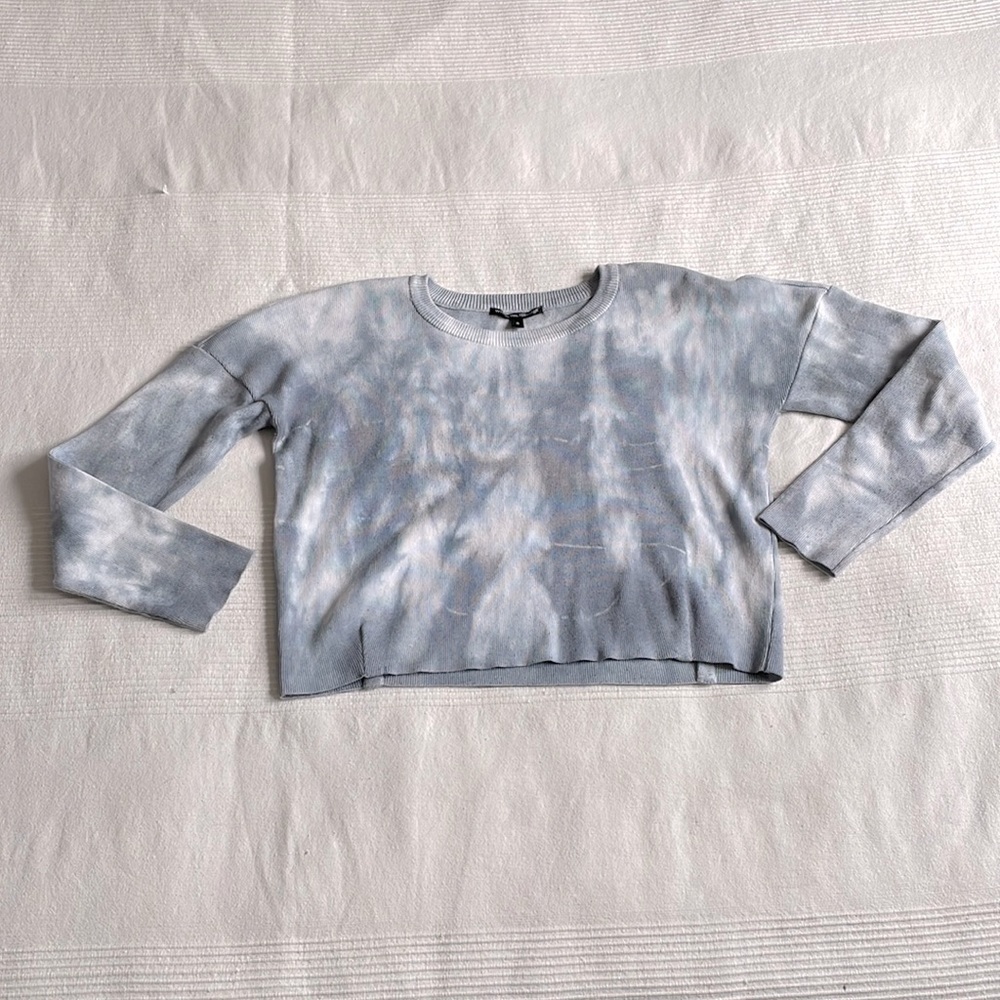 W118 By Walter Baker Cropped Tie Dye Lightweight Sweater Size Small